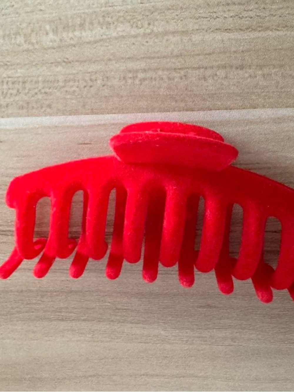 Red Velvet Claw Clip